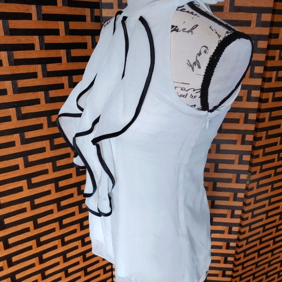 BCX Sleeveless Semi-Sheer  Bodycon Halter Blouse/Top Sz: S - Picture 3 of 9